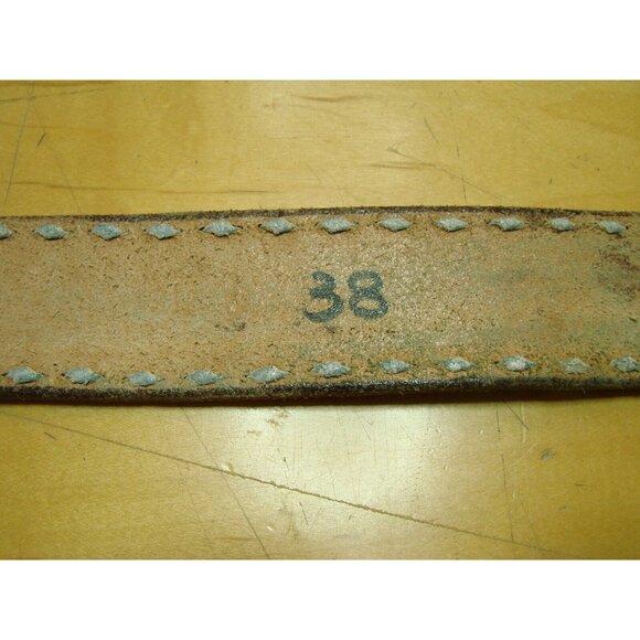 Wyoming Studios Tooled Lace Leather USFS Belt Size 38 Gros Ventre Big Belly RPD - Picture 6 of 12